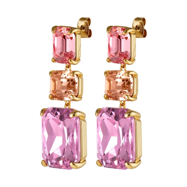 Dyrberg Kern Esmara Gold Earrings - Light Rose/Peach